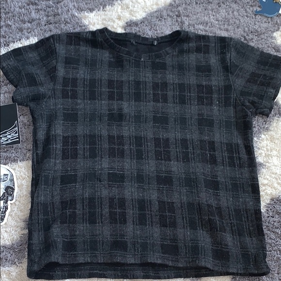 Brandy Melville Tops - Brandy Melville plaid tee shirt